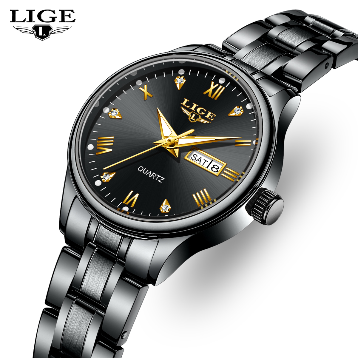 Luxury Watch Deals - LIGE Top Band Woman Watch Classic