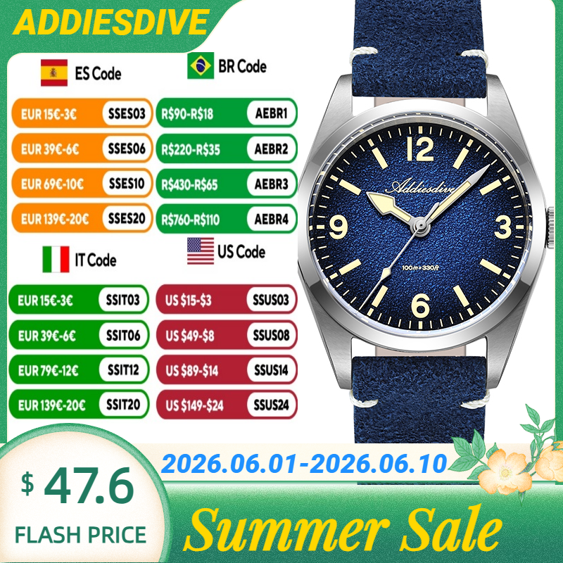 Luxury Watch Dial - ADDIESDIVE 36MM 200M Waterproof Sapphire Glass