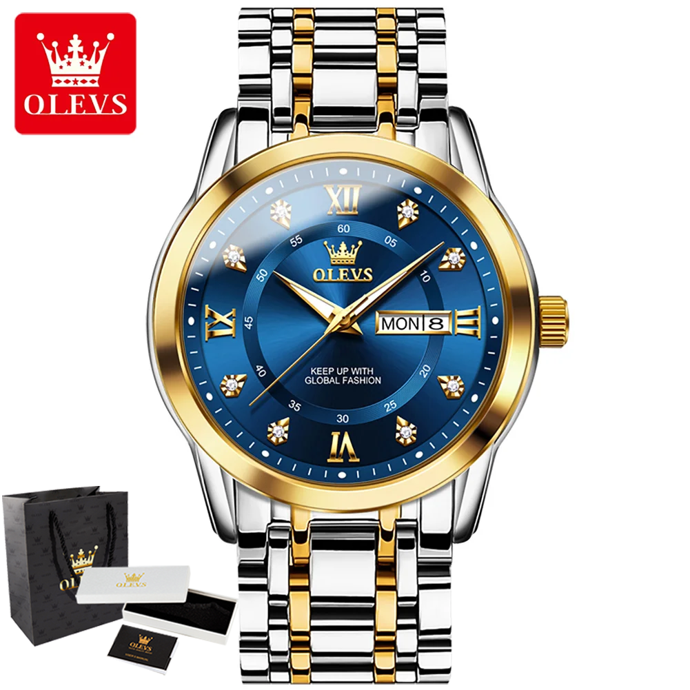 Luxury Watch Business - OLEVS 5513 Man Watch Stainless Steel