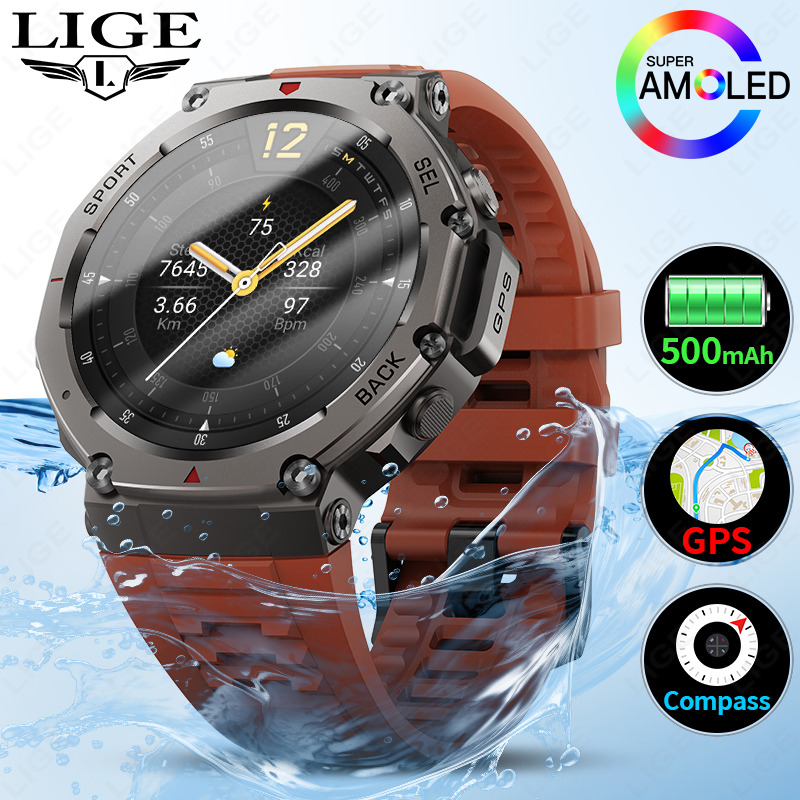 Luxury Watch Korea - 1.43inch 256Mb Smart Watch GPS Luxury
