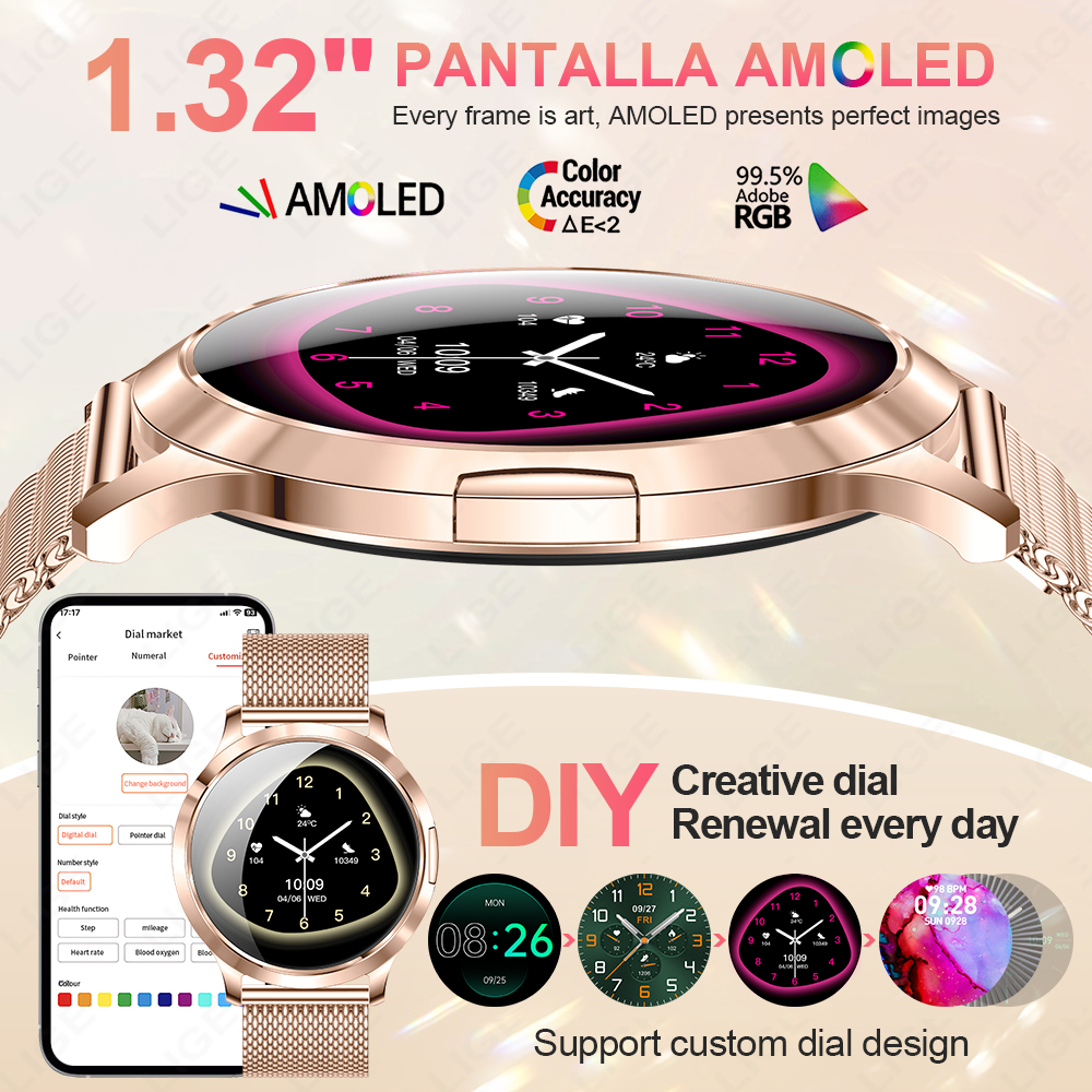 LIGE New Smart Watch Women Ult - Luxury Watch Korea avaliação e preço