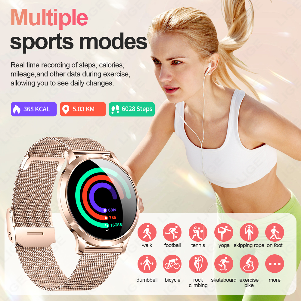 LIGE New Smart Watch Women Ult - Luxury Watch Korea avaliação e preço