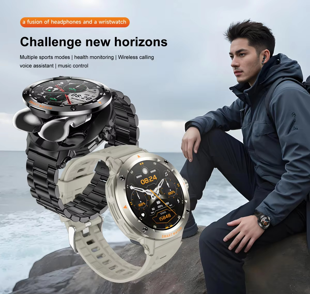 NFC Smart Watch Wireless Earph - Luxury Watch Korea avaliação e preço
