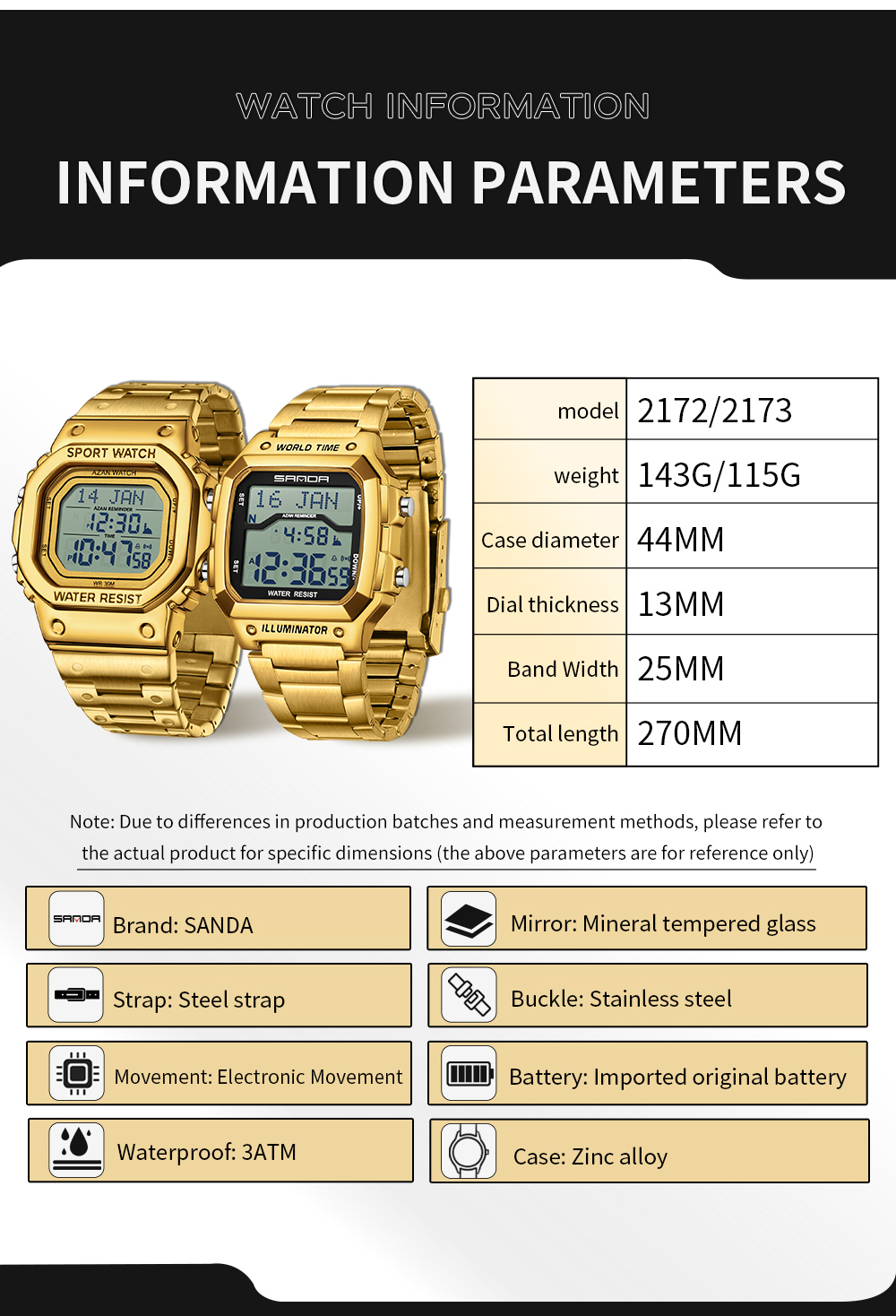 SANDA Luxury Men's Electronic  - Minute Repeater Watch avaliação e preço