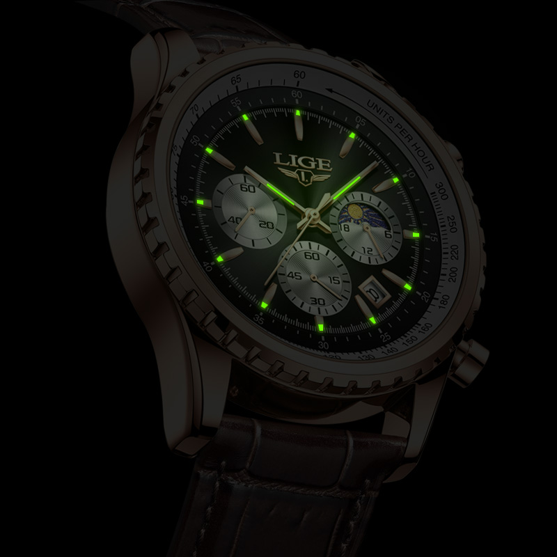 New Fashion Mens Watches LIGE  - Compass Watch Luxury avaliação e preço