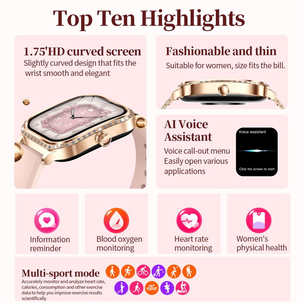New Luxury Smart Watch Women 1 - Luxury Watch Korea avaliação e preço