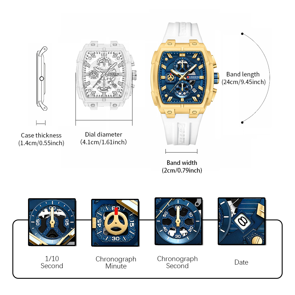 CURREN Luxury Vintage Watch fo - Luxury Watch Business avaliação e preço