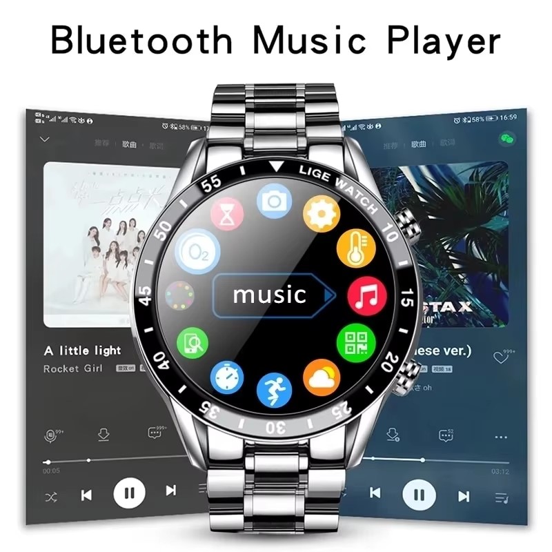 LIGE New Bluetooth Call Smart  - Luxury Watch Korea avaliação e preço