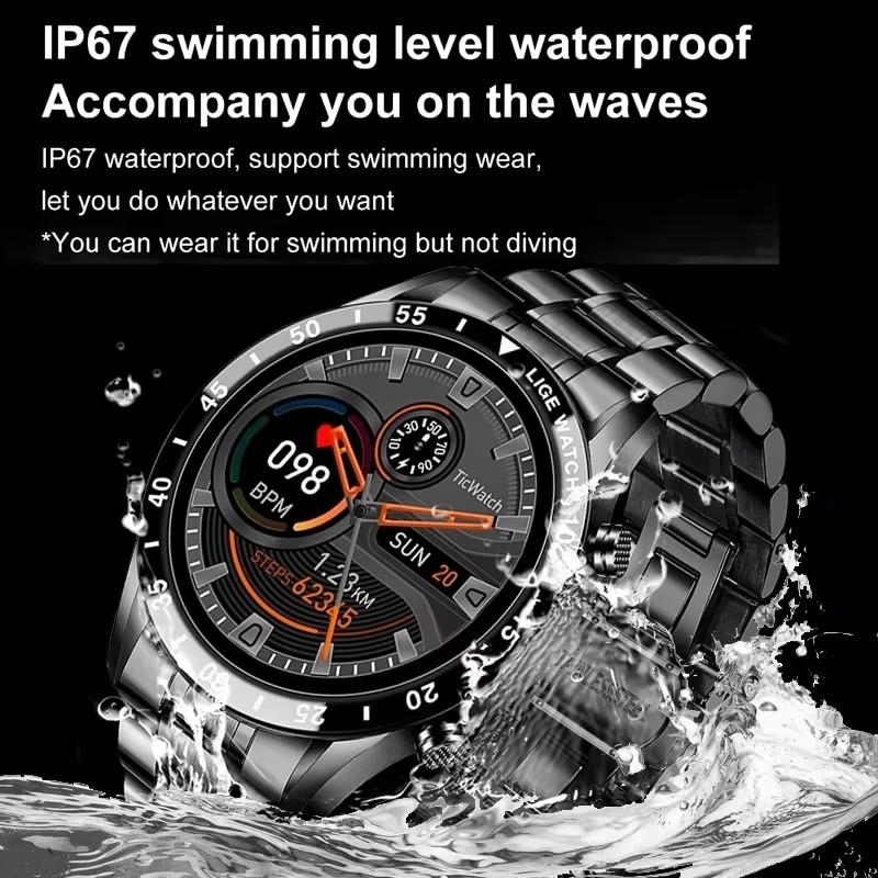 LIGE New Bluetooth Call Smart  - Luxury Watch Korea avaliação e preço