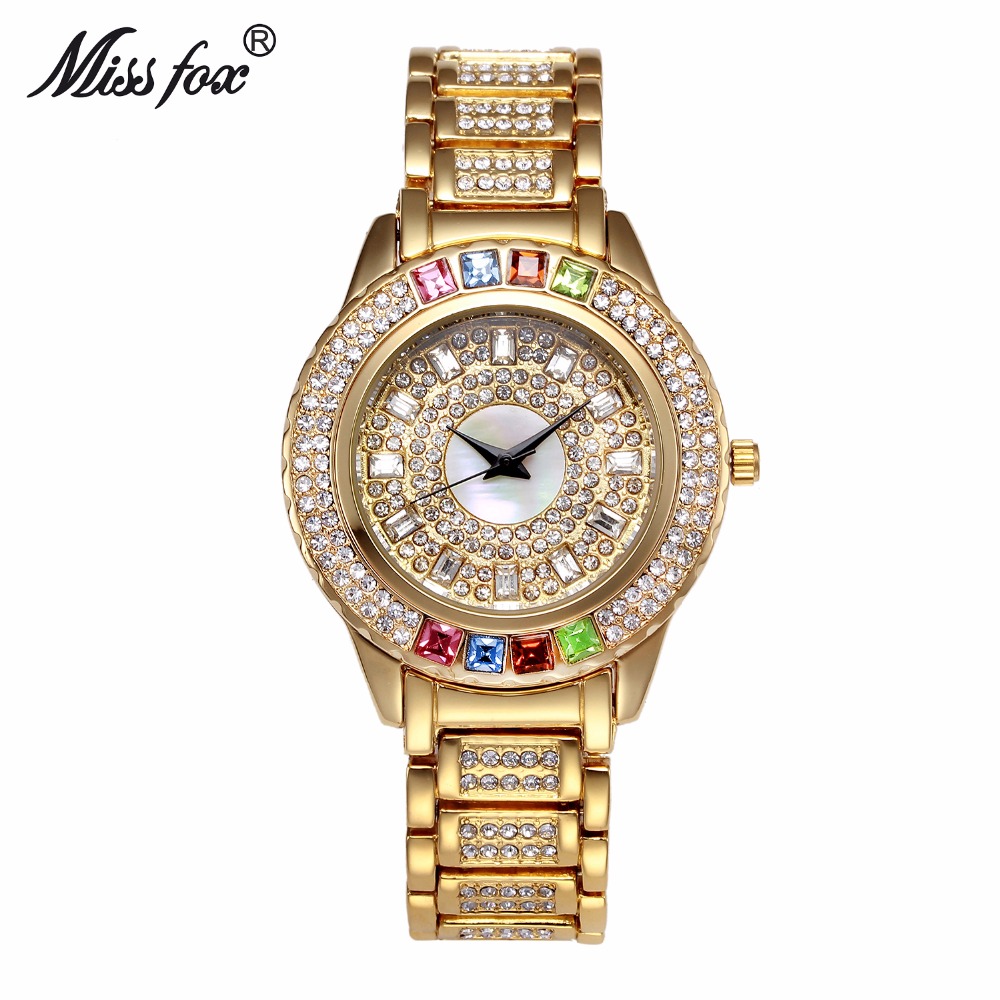MISSFOX Ladies Gold Party Watc - Luxury Watch China avaliação e preço