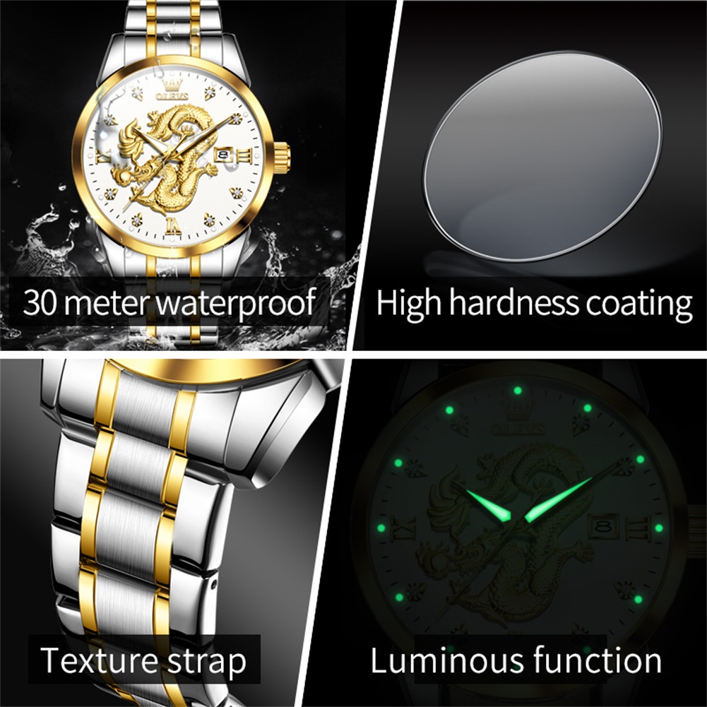 OLEVS Fashion China Loong Drag - Luxury Watch China avaliação e preço