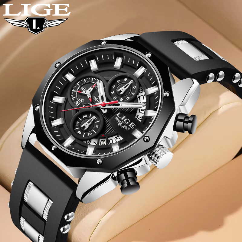 LIGE Fashion Outdoor Quartz Ma - Luxury Watch Hand avaliação e preço