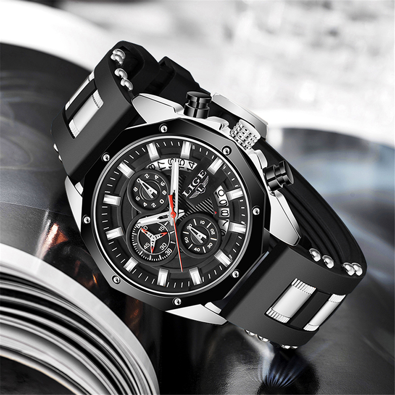 LIGE Fashion Outdoor Quartz Ma - Luxury Watch Hand avaliação e preço