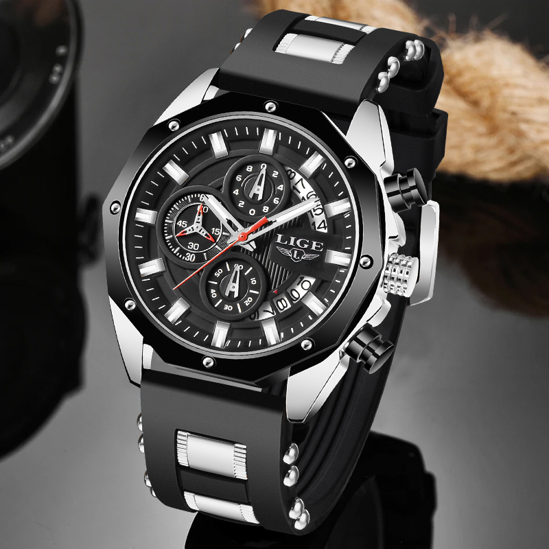 LIGE Fashion Outdoor Quartz Ma - Luxury Watch Hand avaliação e preço