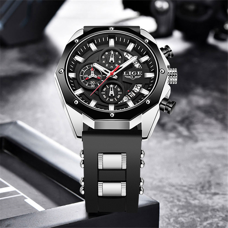 LIGE Fashion Outdoor Quartz Ma - Luxury Watch Hand avaliação e preço
