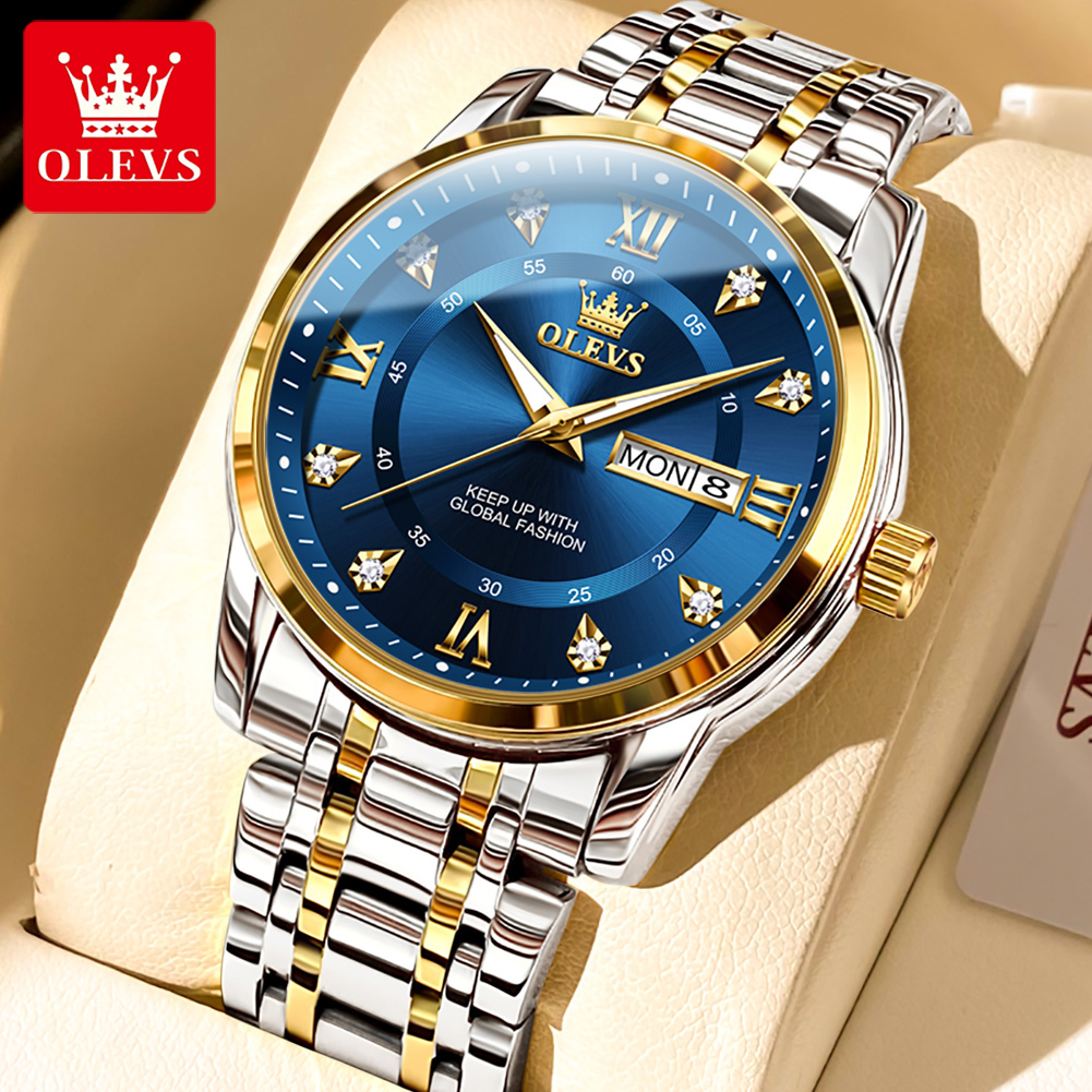 OLEVS 5513 Man Watch Stainless - Luxury Watch Business avaliação e preço