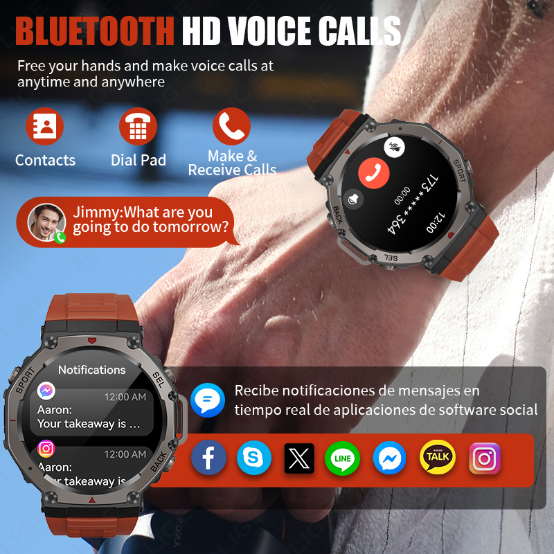 1.43inch 256Mb Smart Watch GPS - Luxury Watch Korea avaliação e preço