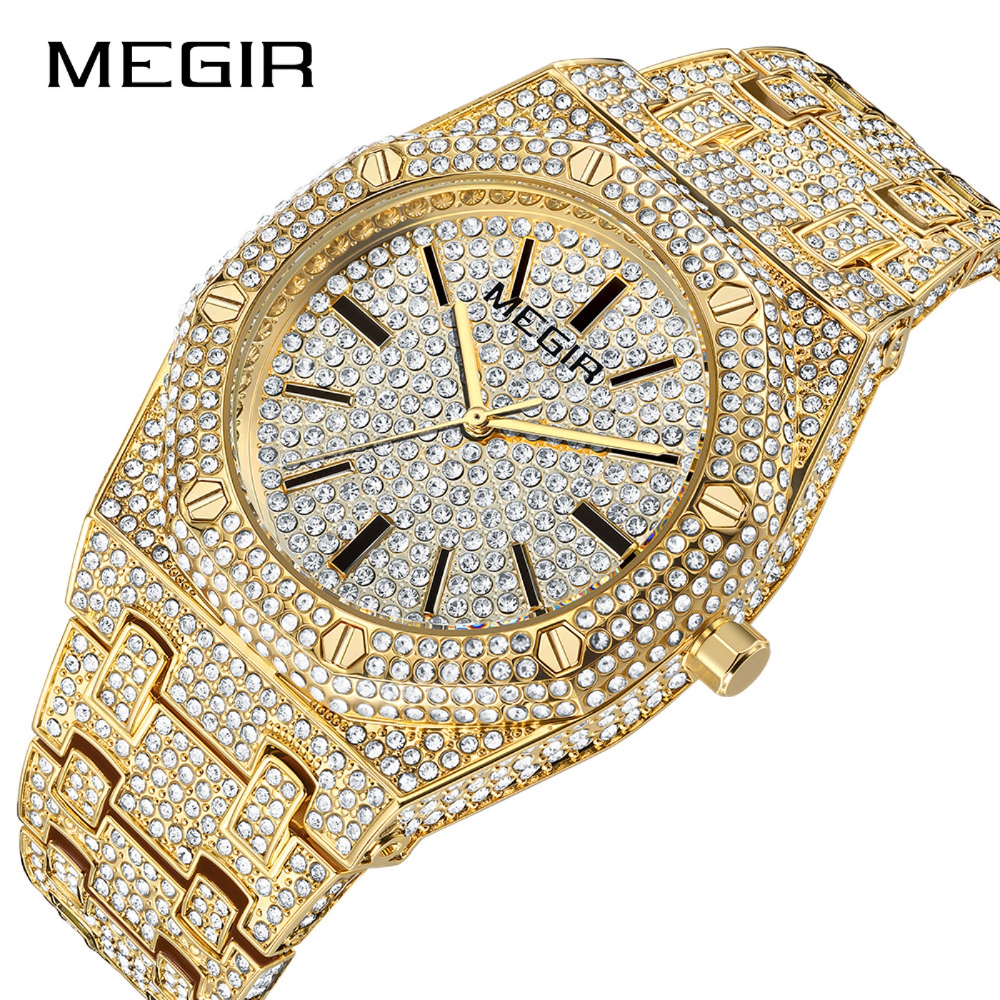 MEGIR Luxury Quartz Rhinestone - Luxury Watch Business avaliação e preço