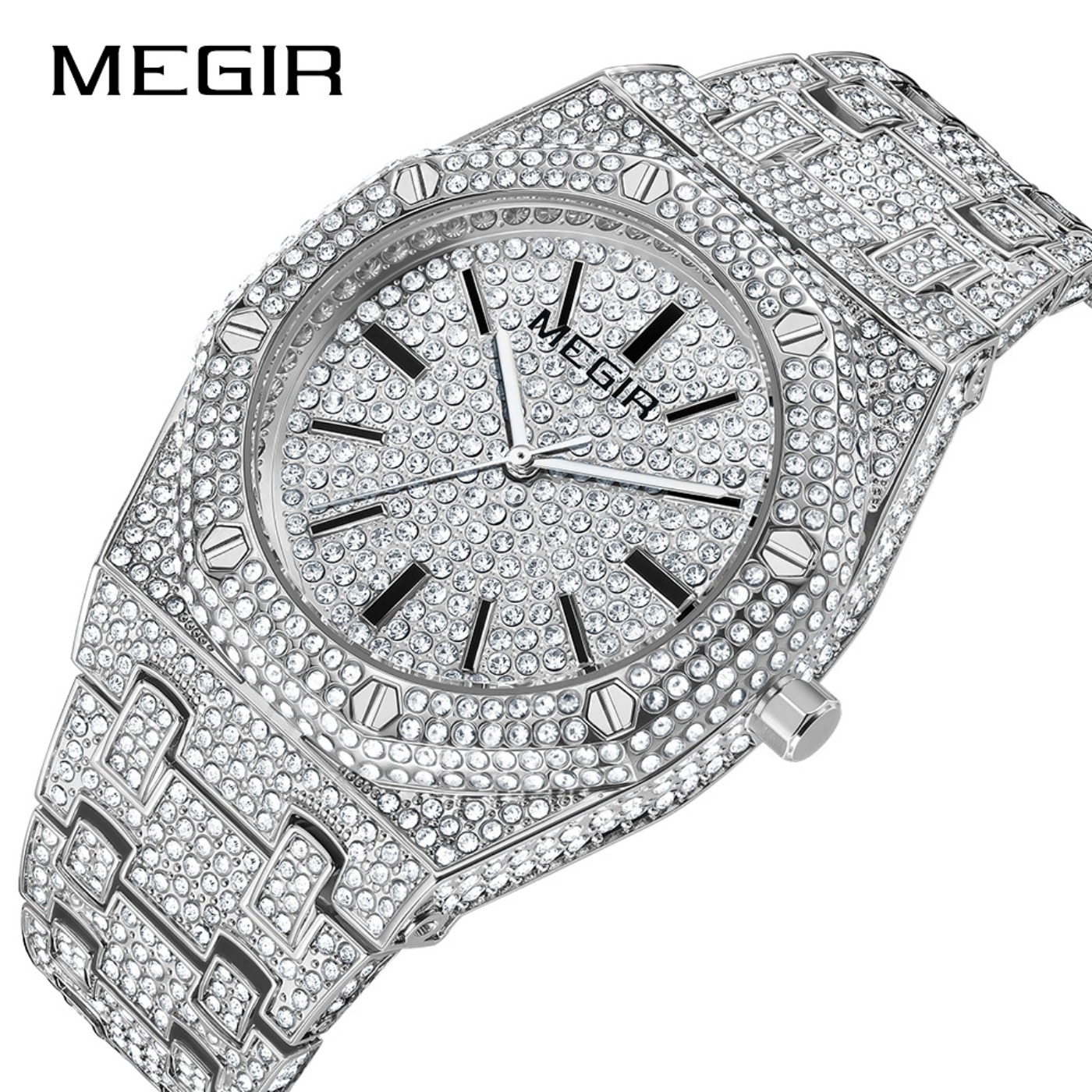 MEGIR Luxury Quartz Rhinestone - Luxury Watch Business avaliação e preço