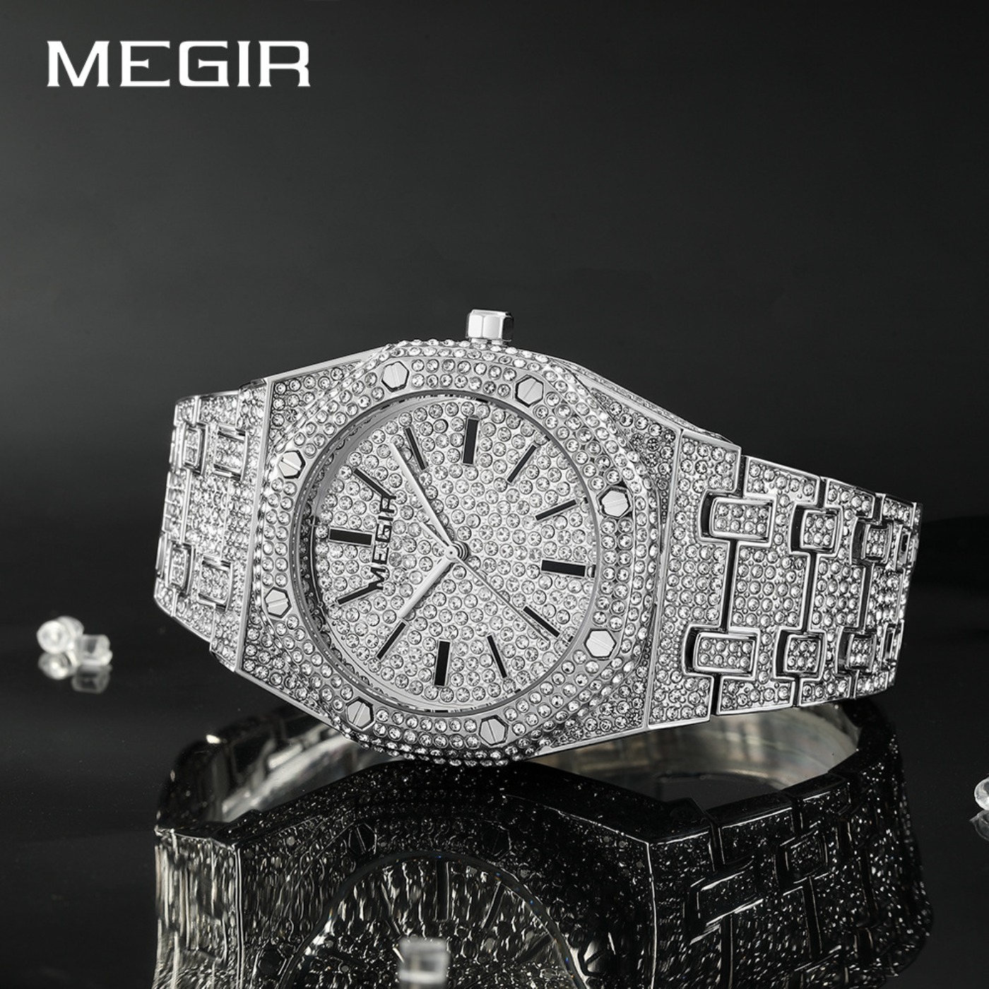 MEGIR Luxury Quartz Rhinestone - Luxury Watch Business avaliação e preço