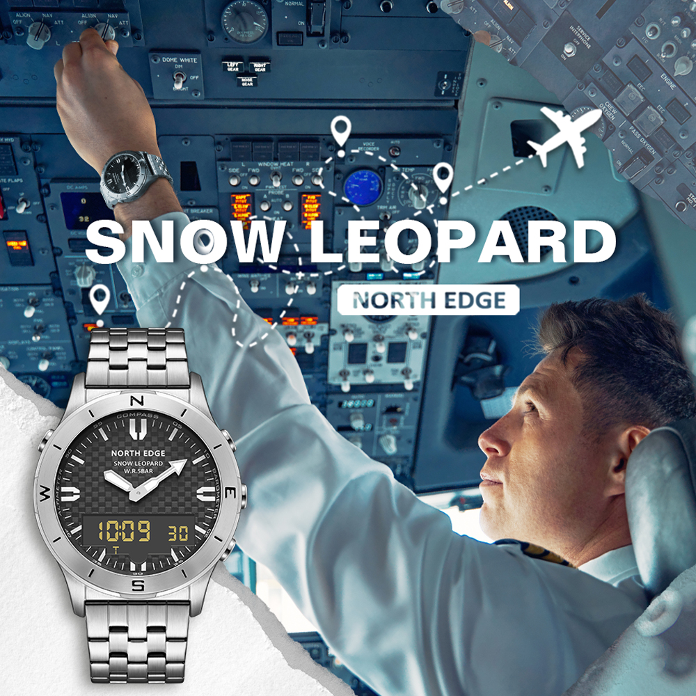 NORTH EDGE Men's Digital Watch - Compass Watch Luxury avaliação e preço