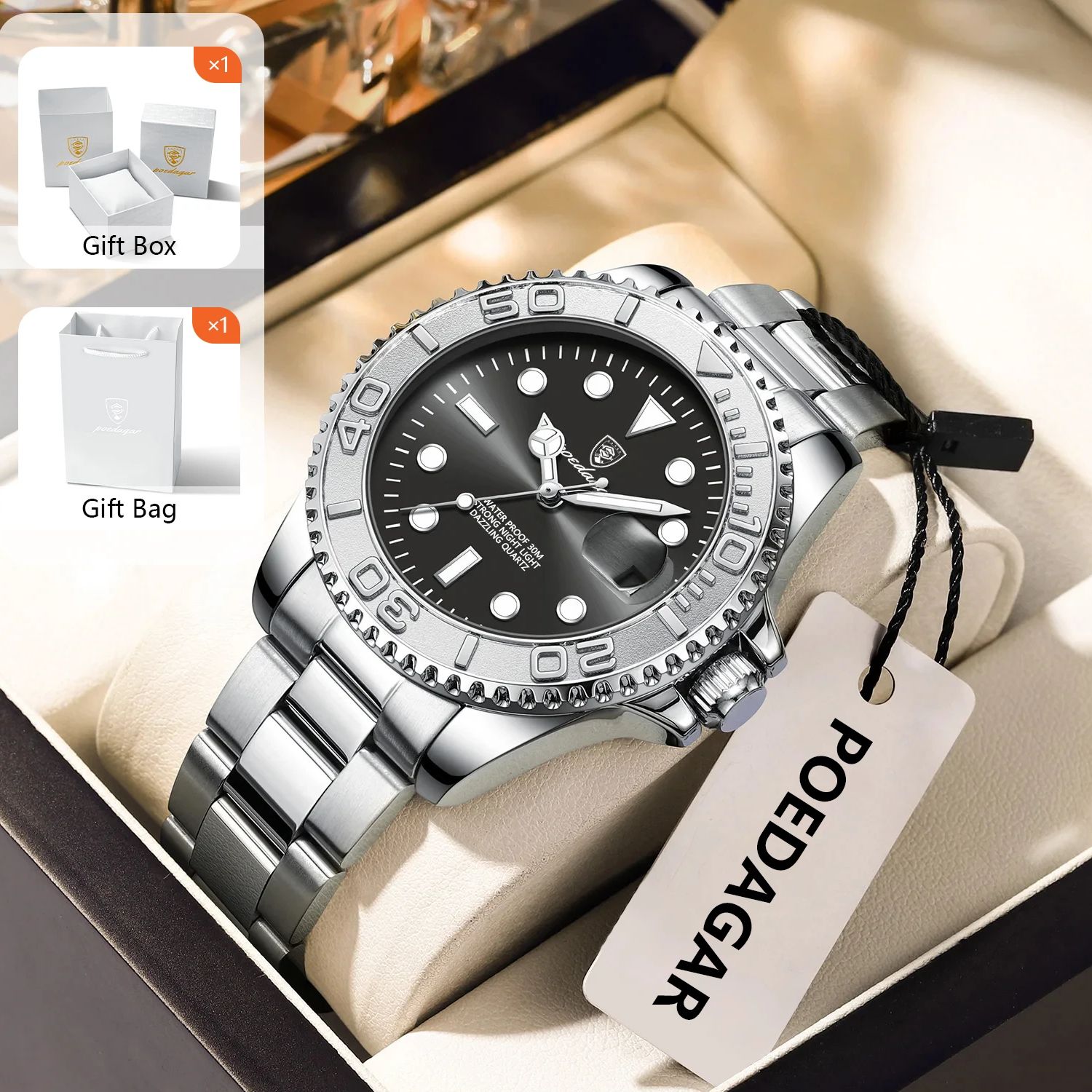 POEDAGAR Trendy Sport Man Watc - Luxury Watch Business avaliação e preço