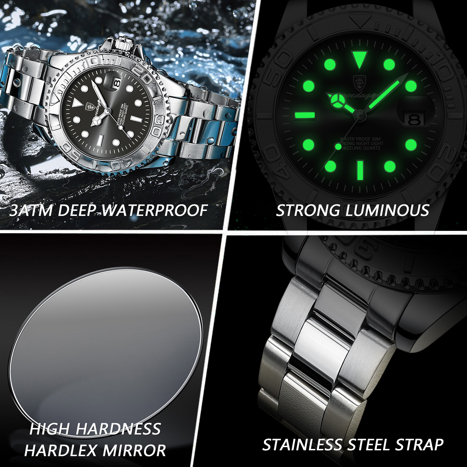 POEDAGAR Trendy Sport Man Watc - Luxury Watch Business avaliação e preço