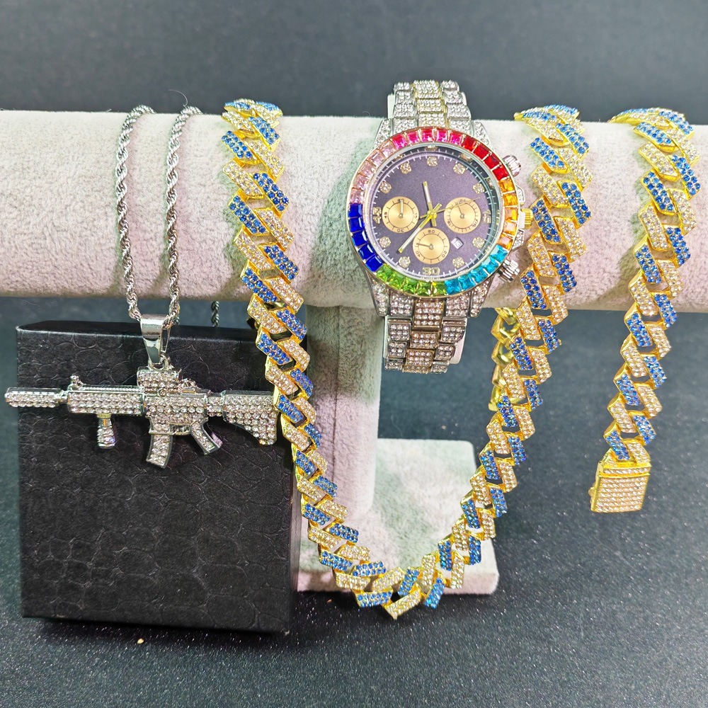 Hip Hop Watches Bracelet Neckl - Luxury Watch Miami avaliação e preço