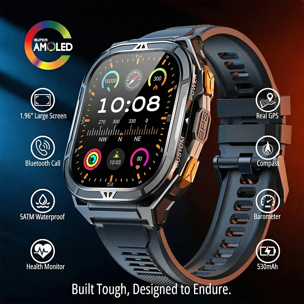 Luxury AMOLED Smartwatch Real  - Compass Watch Luxury avaliação e preço