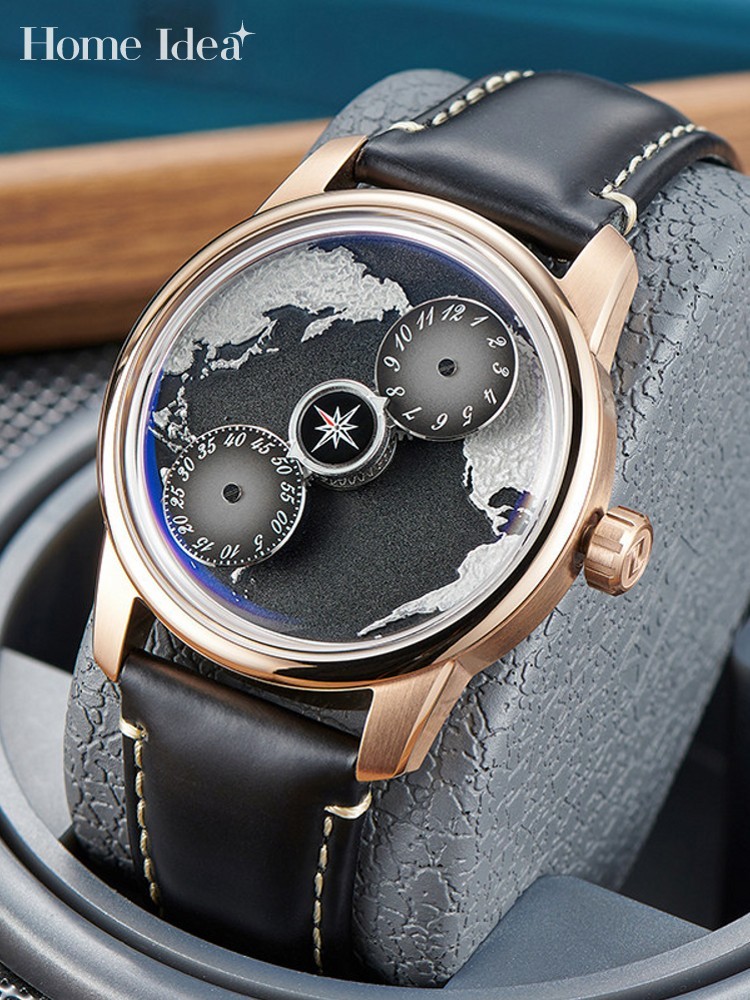 Casual Men Work Blue Planet Fu - Compass Watch Luxury avaliação e preço