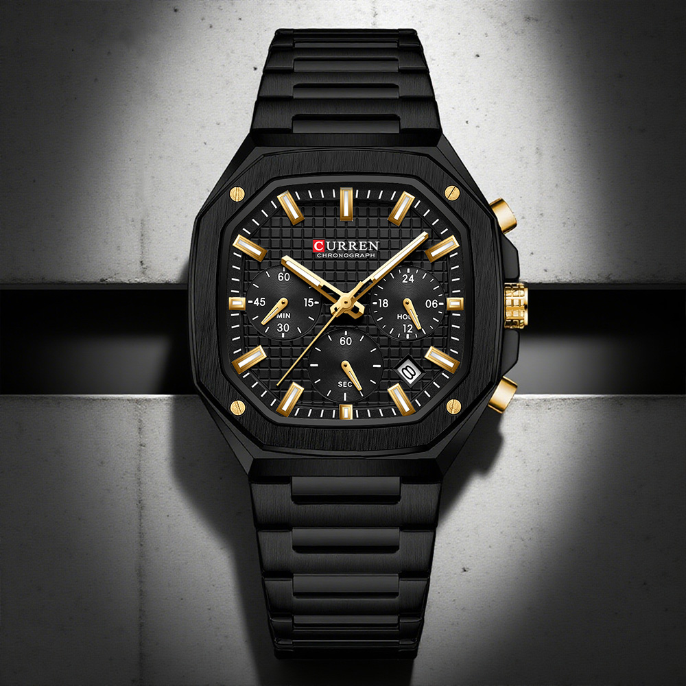 CURREN Luxury Square Chrono Wa - Luxury Watch Dial avaliação e preço
