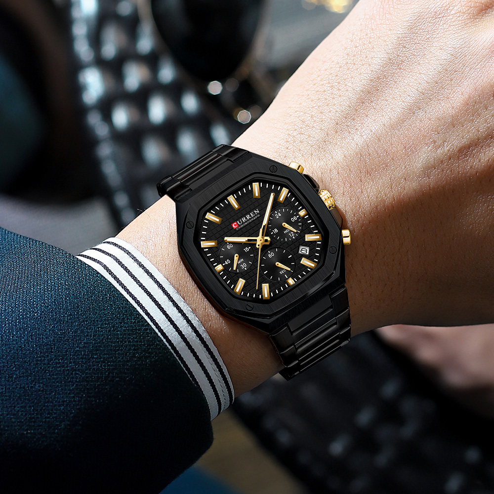 CURREN Luxury Square Chrono Wa - Luxury Watch Dial avaliação e preço