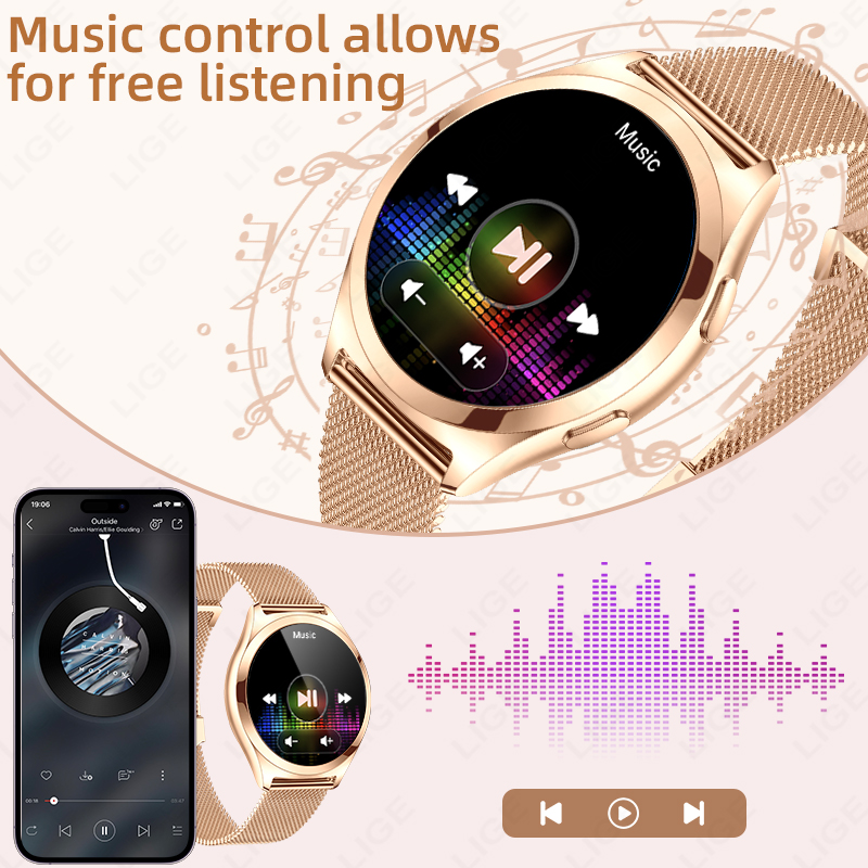 LIGE Luxury Smart Watch For Wo - Compass Watch Luxury avaliação e preço