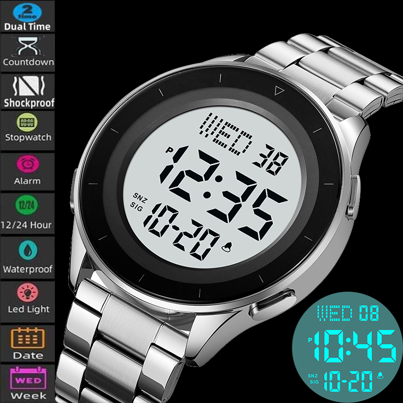 Skmei Dual Time Zone LED Digit - Minute Repeater Watch avaliação e preço