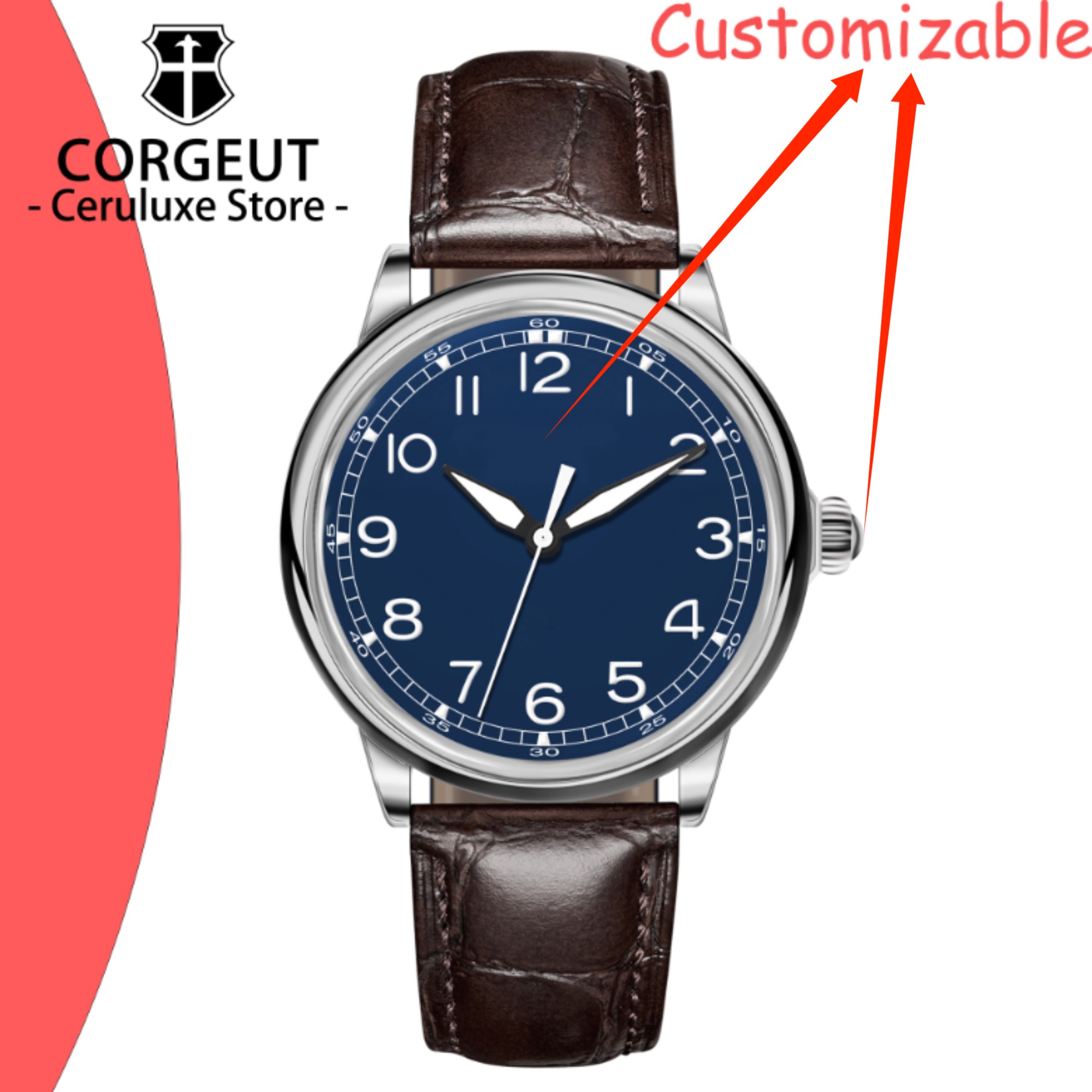 CUSTOM Logo 41mm MIYOTA8215 Au - Luxury Watch Deals avaliação e preço