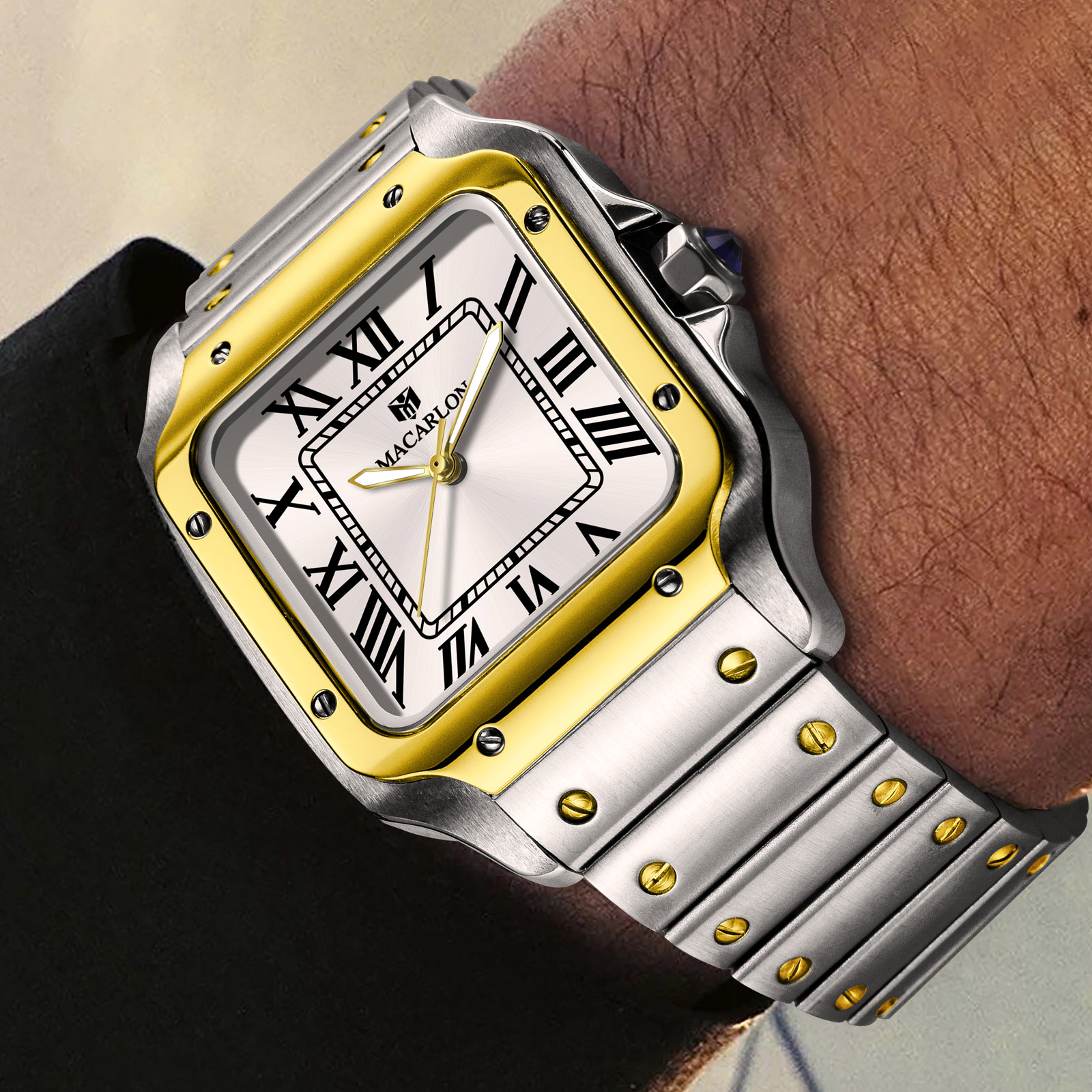 MACARLON Square Men's Automati - Luxury Watch China avaliação e preço