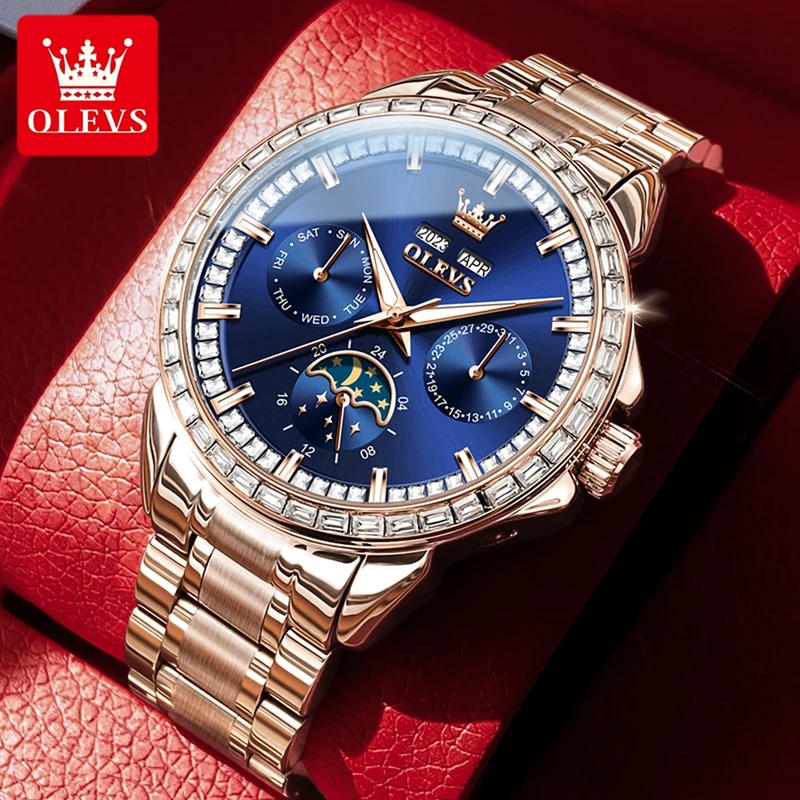 OLEVS 6695 NEW Men's Watches F - Compass Watch Luxury avaliação e preço