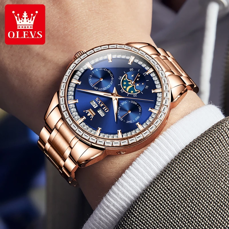 OLEVS 6695 NEW Men's Watches F - Compass Watch Luxury avaliação e preço