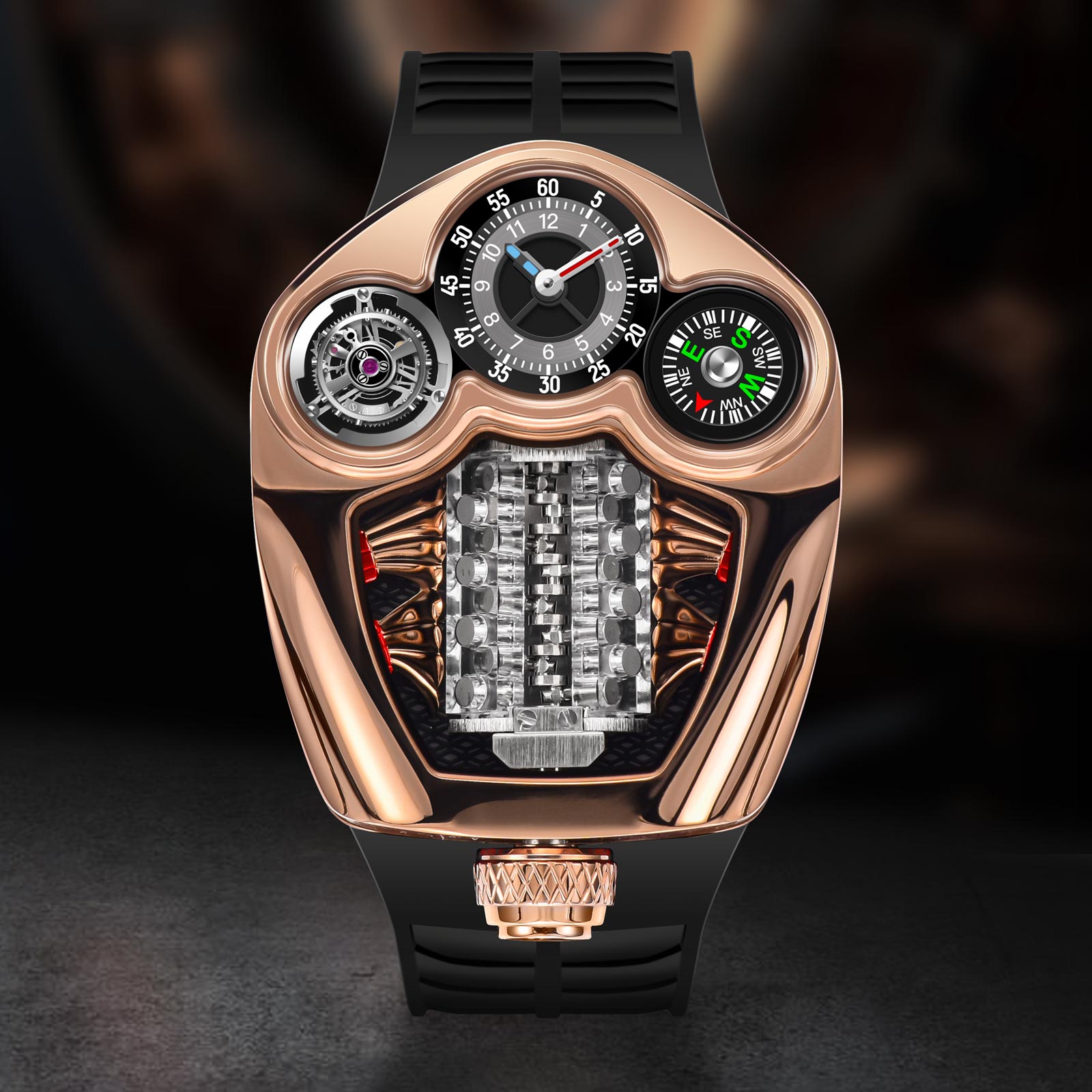 PINDU Design NEW Engine Series - Compass Watch Luxury avaliação e preço